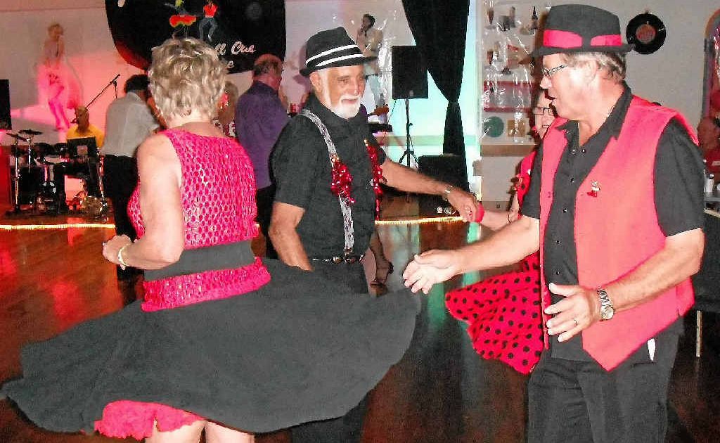 Just Rock Gladstone members Irene McKenzie, Stewart McKenzie, Cheanne McCosh and Les McCosh dance up a storm. Just Rock Gladstone members Irene McKenzie, Stewart McKenzie, Cheanne McCosh and Les McCosh dance up a storm.